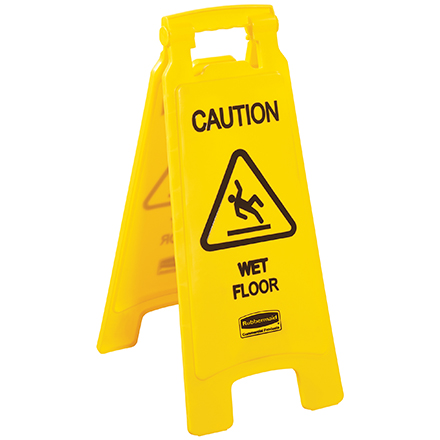 Wet Floor Sign - 2-Sided English Stand
