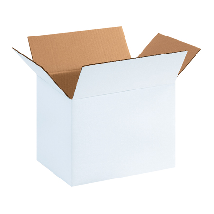11 <span class='fraction'>3/4</span> x 8 <span class='fraction'>3/4</span> x 8 <span class='fraction'>3/4</span>" White Corrugated Boxes