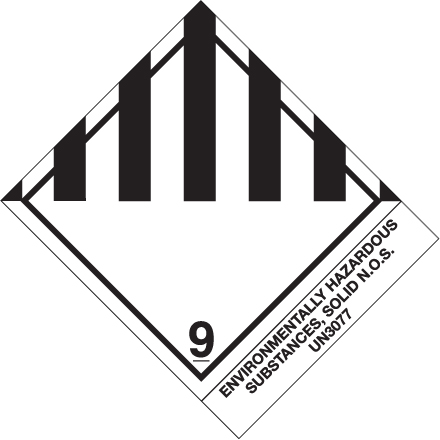 4 x 4 <span class='fraction'>3/4</span>" - "Env Haz Sub, Solid" Labels