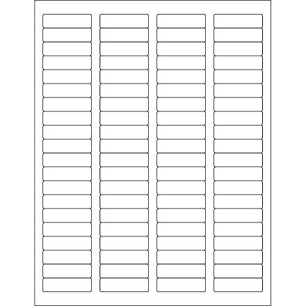 1 <span class='fraction'>3/4</span> x 1/2" Weather-Resistant Laser Labels