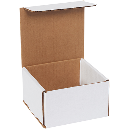 5 x 5 x 3" White Corrugated Mailers