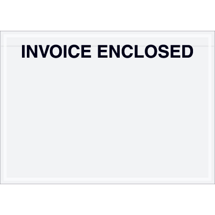 7 x 5" Clear Face "Invoice Enclosed" Envelopes